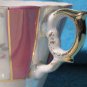 Vintage Enesco Pink Panels Rose Teacup Saucer Set - Mid Century Japan Lusterware