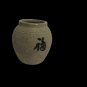 Antique 19th Century Japanese Tokkuri Sake Bottle Stoneware Vase w/ Calligraphy