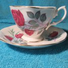Vintage Royal Albert "Sweet Romance" Bone China Teacup & Saucer Set - England