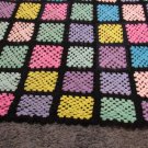 Retro 70s Crochet Granny Square Throw Blanket | Cozy Bohemian Afghan 62"x54" Retro 70s Crochet Granny Square Throw Blanket | Cozy Bohemian Afghan 62"x54"