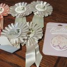 Lot of Vintage Birthday Ribbons And Button Pin It's A Girl All New Vintage Stock