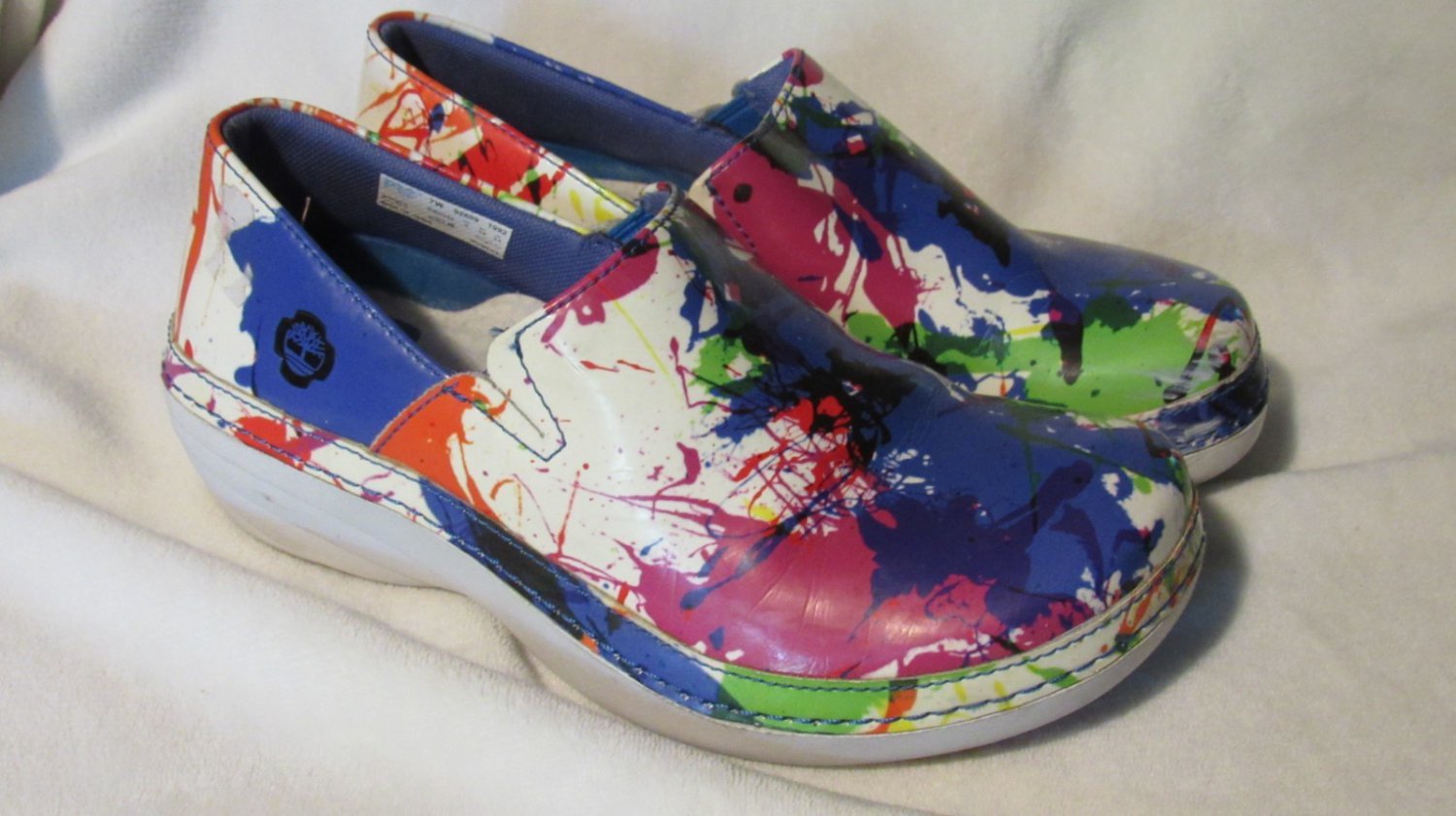 Timberland PRO Renova Professional Work Clogs Splatter Paint Women's Size 7W