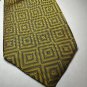 Vintage Men's Neck Tie, Geometric Gold And Black Design No tags, Men's Vintage