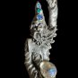Vintage 1992 Comstock Pewter Wizard Wand Crystal Rod Globe Gemstones READ