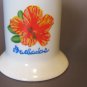 Vintage Barbados Souvenir Bell - Tropical Orange Hibiscus