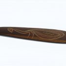 Vintage Wooden Bullroarer Aboriginal Style Carved Painted Ritual Instrument w/ C Vintage Wooden Bullroarer Aboriginal Style Carved Painted Ritual Instrument w/ C
