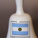 Vintage Argentina Souvenir Bell - White Ceramic Travel Collectible - 4" Tall Vintage Argentina Souvenir Bell - White Ceramic Travel Collectible - 4" Tall