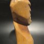 Vintage Bahamian Hand-Carved Wood Bust – Brutalist Style
