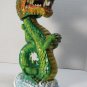 Vintage 2002 Adams Apple Creations Green Dragon Bobblehead Statue - 7"
