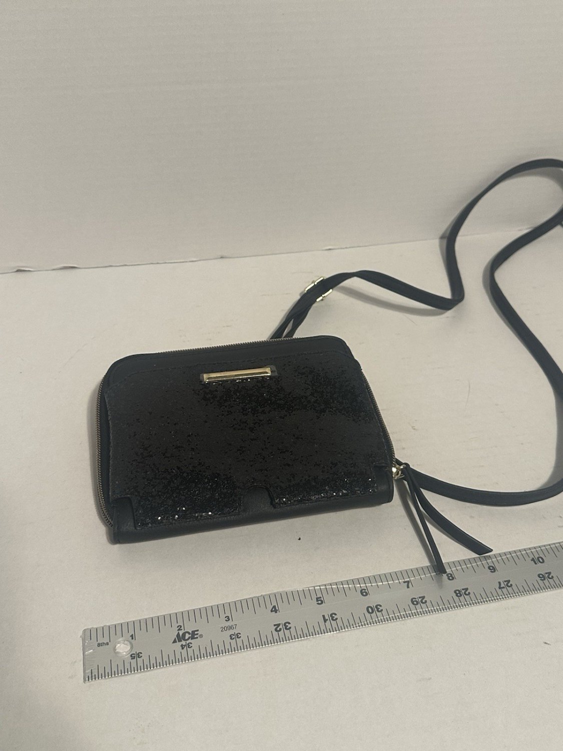 Black Glitter Crossbody Bag