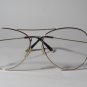 Vintage-Style Clear Lens Aviator Glasses - Gold Metal Frames