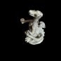 Vintage Pewter Dragon Figurine with Crystal Ball Orb - Fantasy Collectible