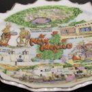 Vintage New Mexico Souvenir Collector Plate – 4" Miniature – Gold Scalloped Edge Vintage New Mexico Souvenir Collector Plate – 4" Miniature – Gold Scalloped Edge