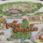 Vintage New Mexico Souvenir Collector Plate – 4" Miniature – Gold Scalloped Edge