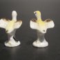 Set of 2 Vintage Miniature Bone China Geese / Doves - 1.25" Tall - Japan