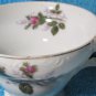 Vintage Moss Rose Porcelain Teacup and Saucer Set - Gold Trim, Made in Japan