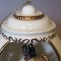 Vintage Porcelain Bell Ornament with Black Angel Figurine