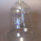 Vintage 1990 Etched Glass Bell Ornament