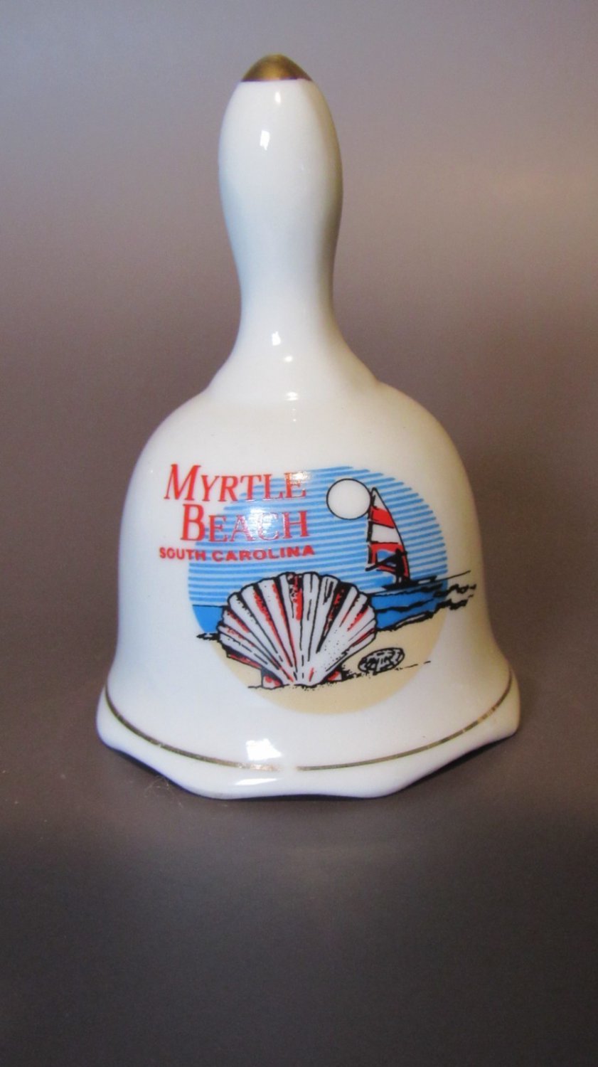 Vintage Myrtle Beach, SC Ceramic Souvenir Bell