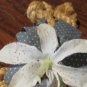 Pair of Vintage Knotted Rope Home Decor Hanging Pieces With Blue Floral Ribbons