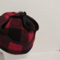 Buffalo Check Trapper Hat Ear Flaps and Ear Band Quilted Liner Wool Hat