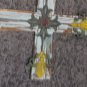 Rustic Distressed Wood & Metal Fleur-de-Lis Wall Cross (22.5")