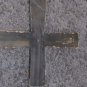 Rustic Distressed Wood & Metal Fleur-de-Lis Wall Cross (22.5")
