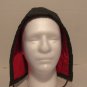 Button On Winter Hood With Drawstring Tie Green Red Fiber Lining Size Small Boy