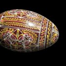 Ukrainian Pysanka Egg Hand Painted Folk Art Easter Egg 3.5” Intricate Design