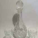 Vintage 3-Piece Lead Crystal Decanter & Stemware Set – Godinger Dublin Pattern
