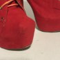 Red High Heel Platform Ankle Boots with Studs And Spikes Details Made By Alba