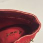 Red High Heel Platform Ankle Boots with Studs And Spikes Details Made By Alba