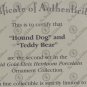 NEW 1999 Elvis Presley Bradford Editions Ornaments Set - Hound Dog & Teddy Bear