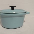 Carribbean Blue Casserole Pan Ceramic Pan Mini Cocotte 7" Across 3.5" Deep Carribbean Blue Casserole Pan Ceramic Pan Mini Cocotte 7" Across 3.5" Deep