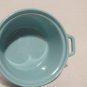Carribbean Blue Casserole Pan Ceramic Pan Mini Cocotte 7" Across 3.5" Deep