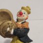Vintage Clown Figurine Wood Base 1996 From Kmart 4" Tall