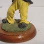 Vintage Clown Figurine Wood Base 1996 From Kmart 4" Tall