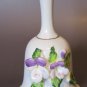 Vintage 3D Applied Violet Porcelain Bell – 5.5"
