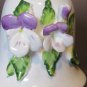 Vintage 3D Applied Violet Porcelain Bell – 5.5"
