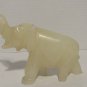 Onyx Elephant Figurine Heavy Elephant Solid Onyx Cream Color With Darker Hues