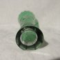 Vintage Bohemian Green Cut-to-Clear Crystal Vase