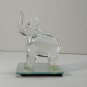 Vintage Cristal D'Arques Clear Lead Crystal Elephant Figurine Trunk Up