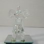 Vintage Cristal D'Arques Clear Lead Crystal Elephant Figurine Trunk Up