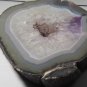 Large 9x6.5" Amethyst Agate Slice | Decorative Crystal Display Plate