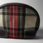 Vintage Plaid Domed Cosmetic Pouch / Makeup Bag