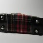 Vintage Plaid Domed Cosmetic Pouch / Makeup Bag