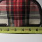 Vintage Plaid Domed Cosmetic Pouch / Makeup Bag