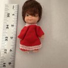 Vintage Pee Wee Doll with Red Dress and Brown Hair Vintage Pee Wee Doll with Red Dress and Brown Hair