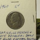 1960 Jefferson Nickel - DOUBLE ERROR - DDO & DDR Doubled Die - Rare!