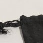 Small Black Drawer Bag Purse Gothic Style Soft Bag Floral Design Drawsting